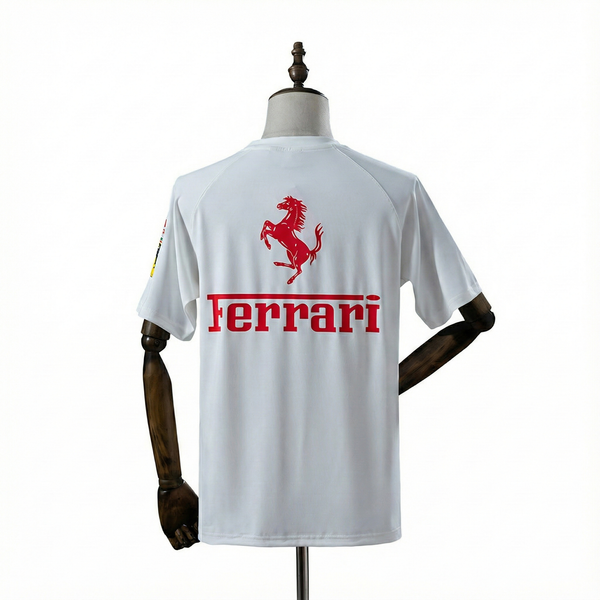 Camiseta Ferrari Branca Iconic Sponsorships Mashup