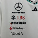 Camiseta Mercedes AMG PETRONAS Branca 2025 Season